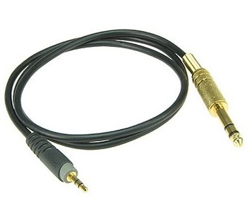 KLOTZ - AS-MJ0030 - kábel 0,3m; 3,5mm Jack stereo - 6,3mm Jack stereo