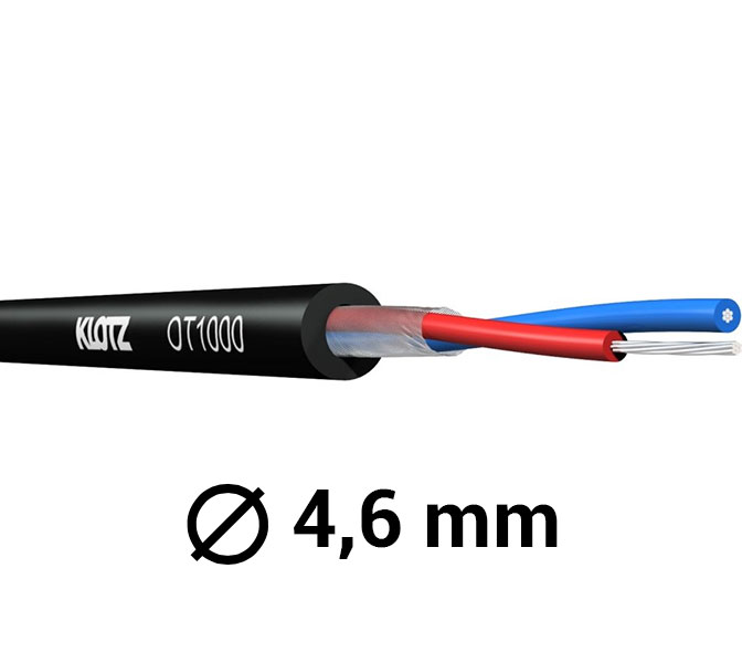 KLOTZ - OT1000.100 - OmniTRANS DMX, AES/EBU, 110 Ohm, priemer 4,6 mm, čierny